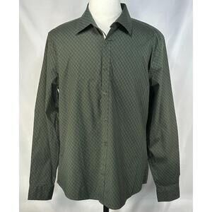 Michael Strahan Collection Interlined Dress Shirt Green L